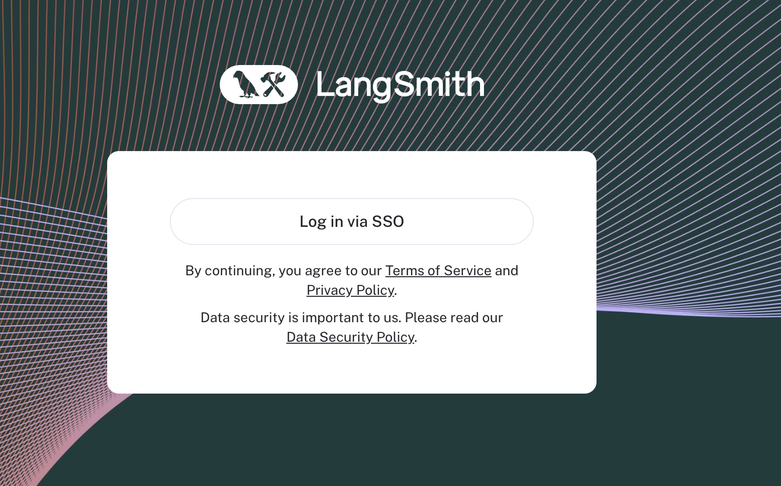 LangSmith UI with OAuth SSO